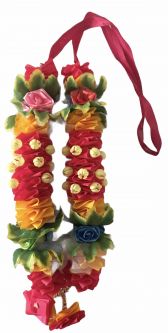 Deity Garland Yellow and Pink 12"